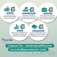 Lorita แผ่นอนามัยสมุนไพรบัวหิมะ กลิ่นกุหลาบ แบบแผ่น